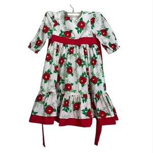 Eleanor Rose Red and White Puff Sleeve Sundress